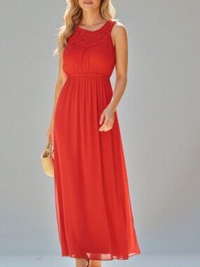 Elegant Red Maxi Dress